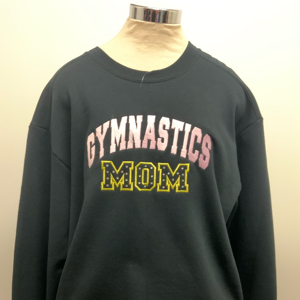 Black Gymnastics mom sweater